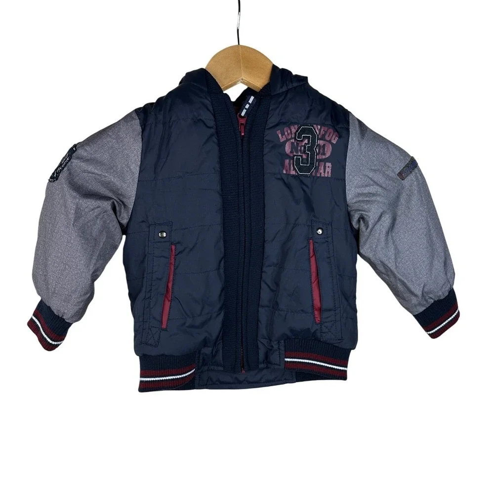 London Fog Toddler Jacket size 2T Black/Gray